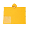 RAIN PONCHO W/HOOD, YELLOW, .35mm, PVC/POLYESTER WITH WELDED SEAMS                 